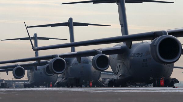 C-130 Hercules transport aircraft at US Airbase at Ramstein. - Sputnik International