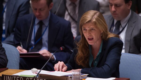 United States Ambassador to the UN Samantha Power speaks during a United Nations Security Council emergency meeting on the situation in Syria, at the United Nations September 25, 2016 in New York - Sputnik International