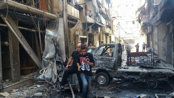 Aftermath of mortar shelling of Aleppo - Sputnik International