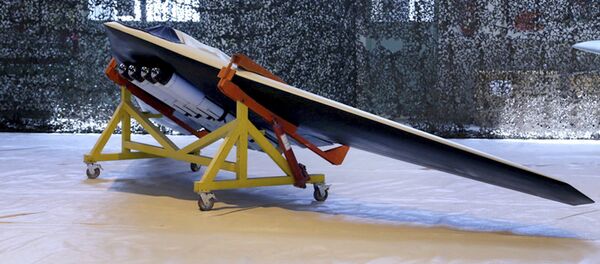 The new attack drone called Saegheh or Thunderbolt in an undisclosed location in Iran. - Sputnik International