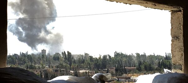 Smoke over Ramuse district of southern Aleppo. (File) - Sputnik International