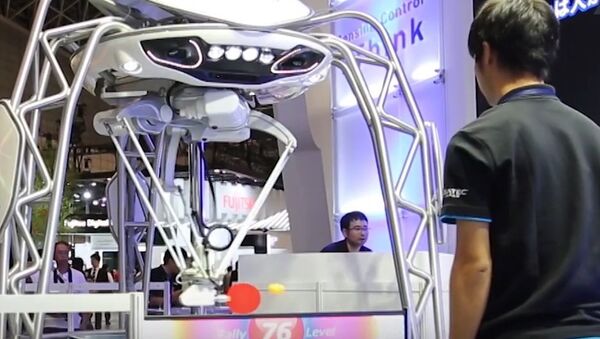 Robot Playing Ping-Pong Exhibited In Japan - Sputnik International