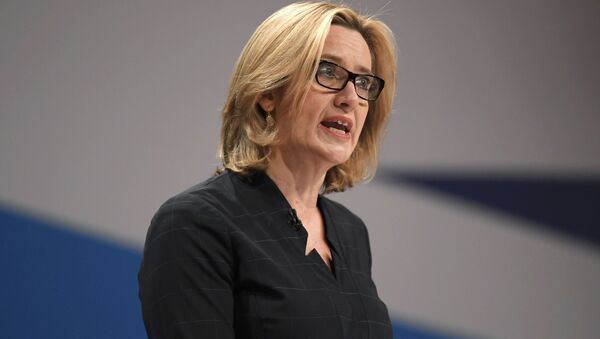 British Home Secretary Amber Rudd delivers her keynote address at the annual Conservative Party Conference in Birmingham, Britain, October 4, 2016. - Sputnik International