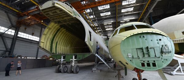 A part of an airframe for the second Antonov-225 Mriya plane is seen at Antonov aircraft plant in Kiev, Ukraine, September 7, 2016 - Sputnik International