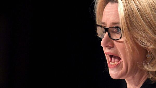British Home Secretary Amber Rudd delivers her keynote address at the annual Conservative Party Conference in Birmingham, Britain, October 4, 2016. - Sputnik International