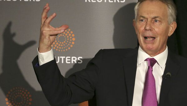 Former British Prime Minister Tony Blair speaks as Reuters Editor-at-Large Sir Harold Evans (not pictured) moderates a Reuters Newsmaker conversation Politics on the Edge, in Manhattan, New York, US, September 20, 2016. - Sputnik International