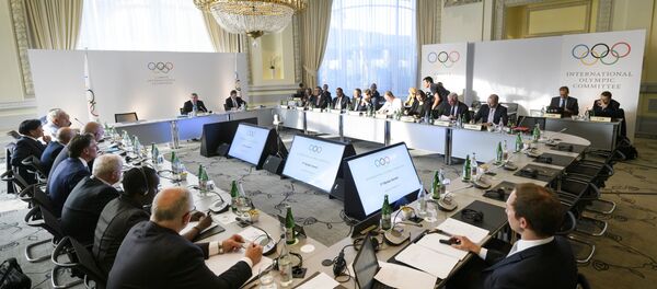 Members take their seat for the opening of an Olympic Summit on reforming the anti-doping system on October 8, 2016 in Lausanne - Sputnik International