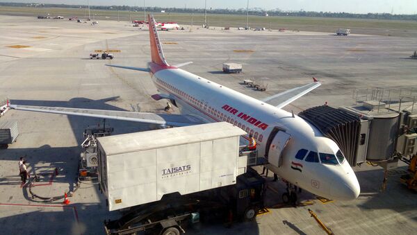 Air India Flight parked in Delhi T3 terminal - Sputnik International
