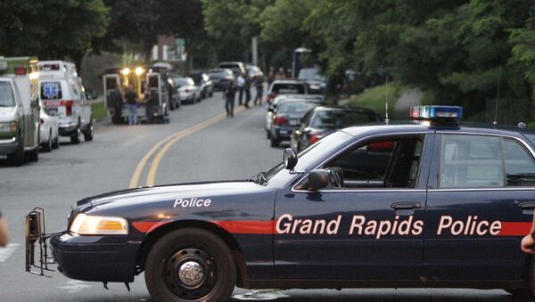 Grand Rapids police cordon off an area in northeast Grand Rapids (File) - Sputnik International