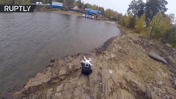Fishing with a quadrocopter at the Krasnoyarsk water reservoir - Sputnik International