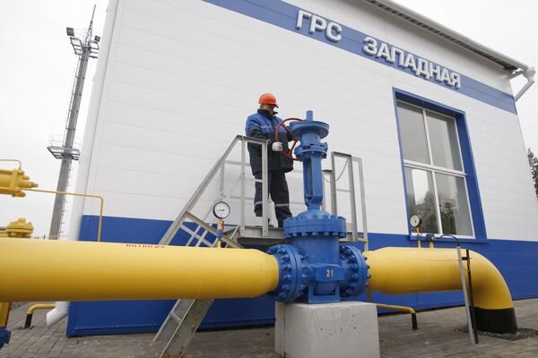 Gazprom's Zapadnaya gas distribution station in Belarus Gazprom's Zapadnaya gas distribution station in Belarus - Sputnik International