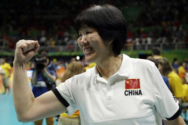 China head coach Jenny Lang Ping gestures after a women's gold medal volleyball match against Serbia at the 2016 Summer Olympics in Rio de Janeiro, Brazil, Sunday, Aug. 21, 2016 China head coach Jenny Lang Ping gestures after a women's gold medal volleyball match against Serbia at the 2016 Summer Olympics in Rio de Janeiro, Brazil, Sunday, Aug. 21, 2016 - Sputnik International