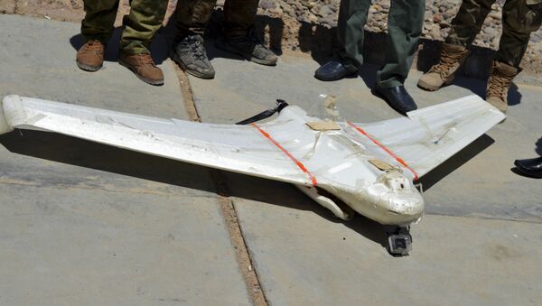 A drone belonging to Islamic State group which was shot down by Iraqi security forces outside Fallujah, 40 miles (65 kilometers) west of Baghdad, Iraq. - Sputnik International