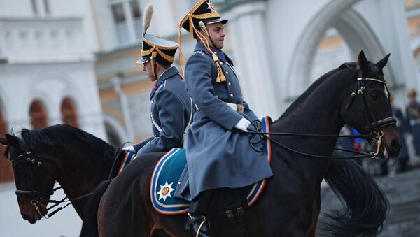 The year's last guard mounting ceremony of dismounted and cavalry guards - Sputnik International