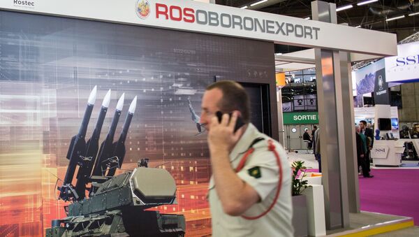 The Rosoboronexport stand at the EUROSATORY international defense exhibition in Paris - Sputnik International