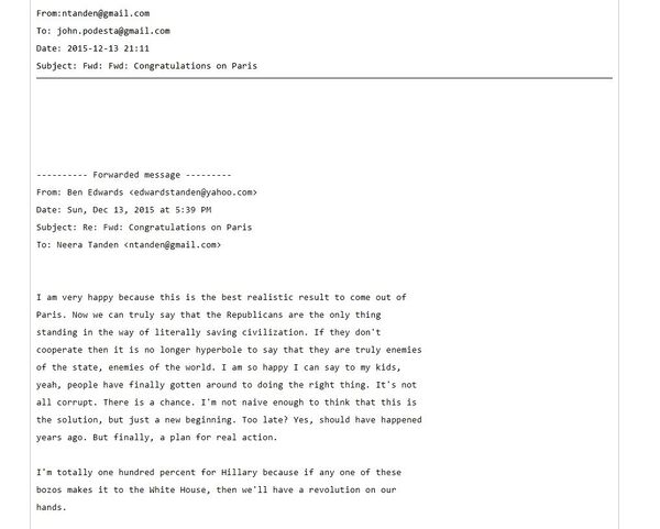 One of the emails released by WIkileaks - Sputnik International