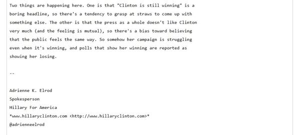 One of the emails released by Wikileaks 'Vox: New poll showing Clinton beating everyone is reported as bad news for Hillary' - Sputnik International