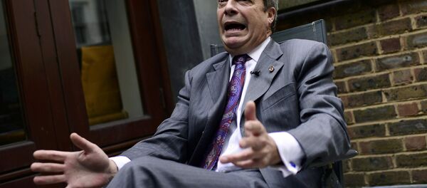 Former UKIP leader Nigel Farage speaks during an interview with Reuters at his Westminster office in London, Britain September 21, 2016. Former UKIP leader Nigel Farage speaks during an interview with Reuters at his Westminster office in London, Britain September 21, 2016. - Sputnik International