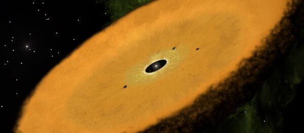 Artists concept of the circumstellar disk in the Carina association Artists concept of the circumstellar disk in the Carina association - Sputnik International