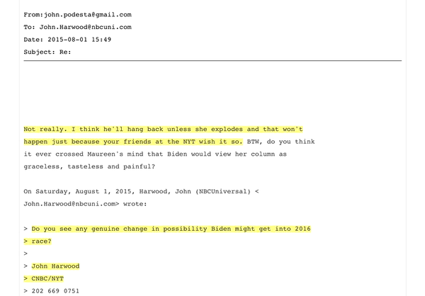 One of the 'Podesta Emails' released by Wikileaks - Sputnik International