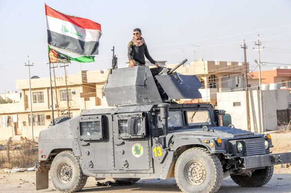 A Yazidi fighter taking part in the Iraqi army's operation to liberate Mosul  - Sputnik International