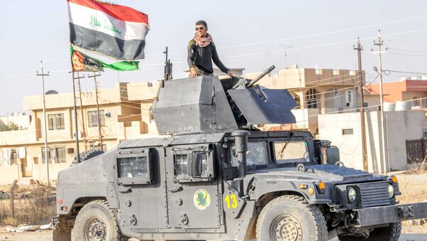 A Yazidi fighter taking part in the Iraqi army's operation to liberate Mosul - Sputnik International