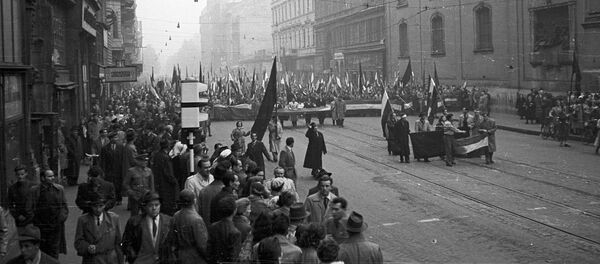 March of protesters on 25th October 1956. Hungary March of protesters on 25th October 1956. Hungary - Sputnik International