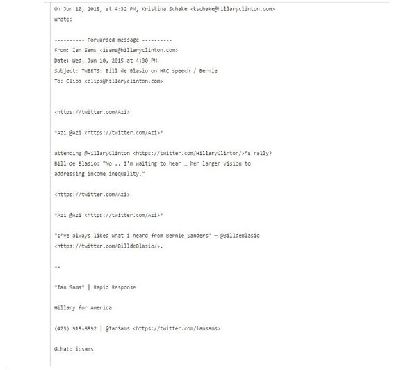 One of the 'Podesta Emails' released by Wikileaks - Sputnik International