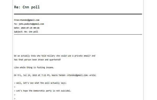 One of the 'Podesta Emails' released by Wikileaks One of the 'Podesta Emails' released by Wikileaks - Sputnik International