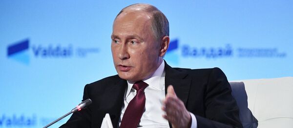 Russian President Vladimir Putin at the Plenary Session during 13th Annual Meeting of the Valdai Discussion Club in Sochi Russian President Vladimir Putin at the Plenary Session during 13th Annual Meeting of the Valdai Discussion Club in Sochi - Sputnik International