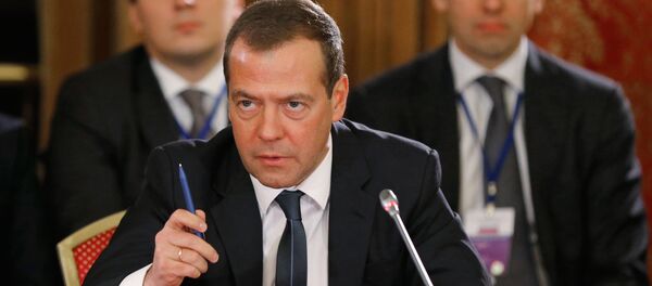 Russian Prime Minister Dmitri Medvedev at an extended session of the Eurasian Intergovernmental Council with the participation of delegations - Sputnik International
