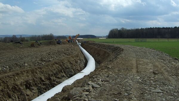 Tubes of OPAL pipeline at the Juchhöh near Weißenborn. - Sputnik International