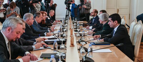 Russian Foreign Minister Sergei Lavrov meets with his Cypriot counterpart Ioannis Kasoulides Russian Foreign Minister Sergei Lavrov meets with his Cypriot counterpart Ioannis Kasoulides - Sputnik International