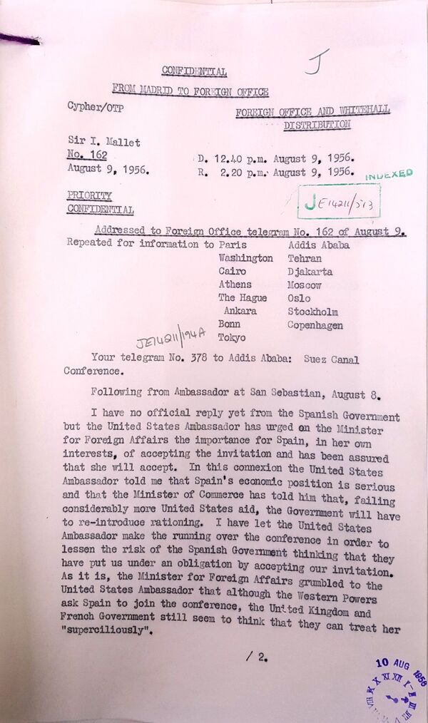The National Archives document The National Archives document - Sputnik International