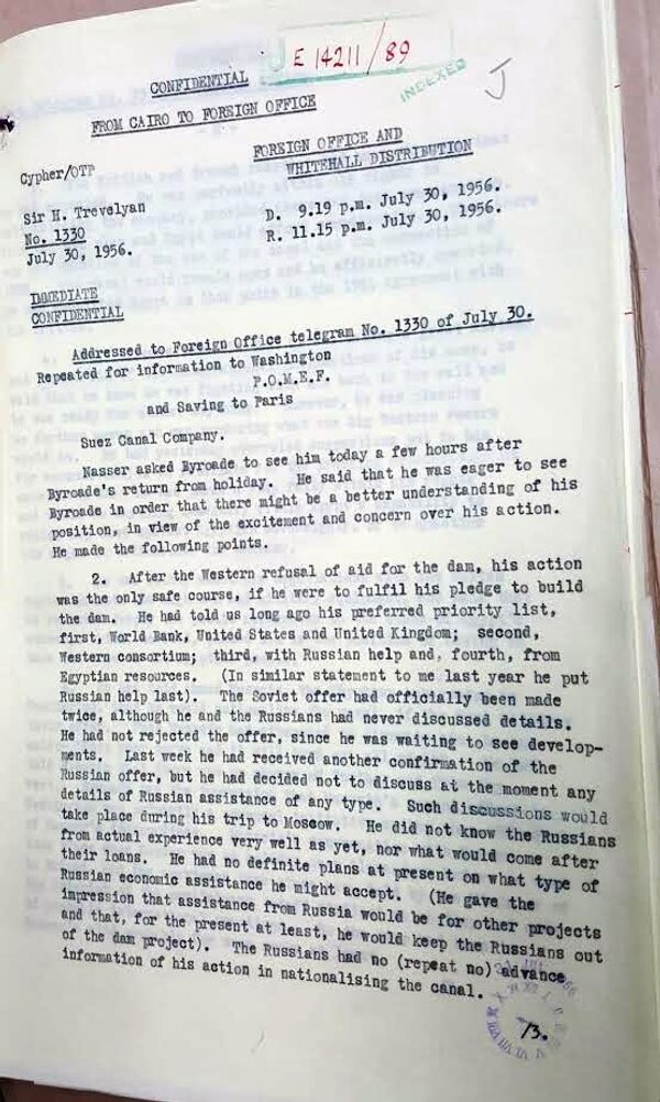 The National Archives document The National Archives document - Sputnik International