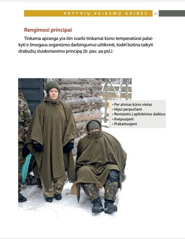 Instructions on how to keep warm outdoors. - Sputnik International