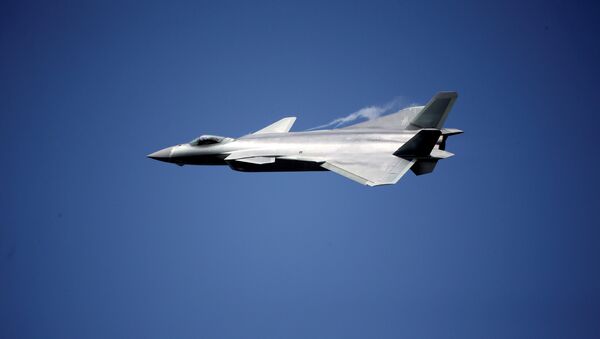 China unveils its J-20 stealth fighter on an air show in Zhuhai, Guangdong Province, China, November 1, 2016. - Sputnik International