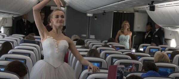 Katherine Jenkins and dancers from the Bolshoi Ballet perform first-ever ballet and musical performance in the sky Katherine Jenkins and dancers from the Bolshoi Ballet perform first-ever ballet and musical performance in the sky - Sputnik International