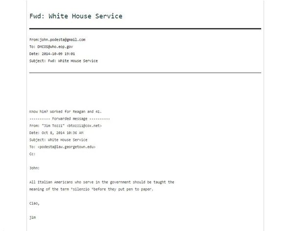 One of the 'Podesta Emails' released by WikiLeaks One of the 'Podesta Emails' released by WikiLeaks - Sputnik International