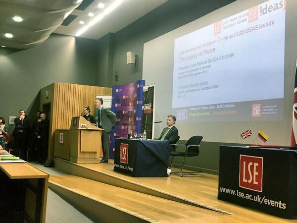 Colombia's President Juan Manuel Santos at an event at the London School of Economics (LSE), Wednesday, November, 2, 2016. - Sputnik International