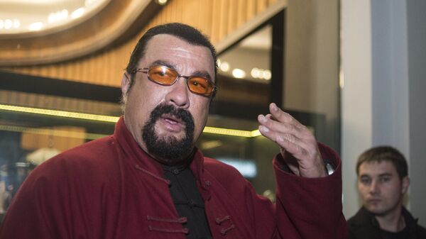 US actor Steven Seagal attends the presentation of the new model of the U-Boat capsule watch - Sputnik International