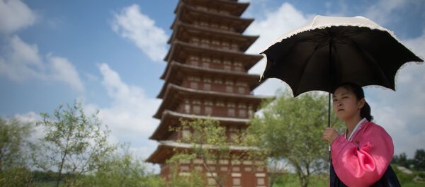 A girl in a historical park on the outskirts of Pyongyang. A girl in a historical park on the outskirts of Pyongyang. - Sputnik International