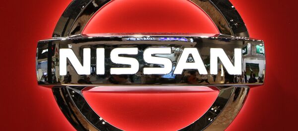 The logo of Japanese auto giant Nissan Motor is seen at the Tokyo Motor Show on November 2, 2015. The logo of Japanese auto giant Nissan Motor is seen at the Tokyo Motor Show on November 2, 2015. - Sputnik International