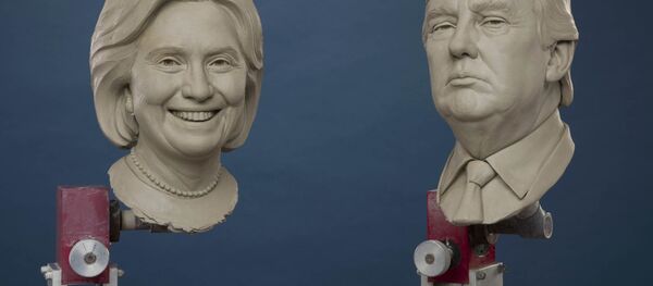 Clay sculptures of Republican and Democratic Presidential Candidates, Donald Trump and Hillary Clinton Clay sculptures of Republican and Democratic Presidential Candidates, Donald Trump and Hillary Clinton - Sputnik International