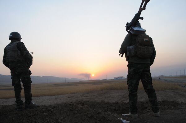 Peshmerga forces near Bashiqa  - Sputnik International