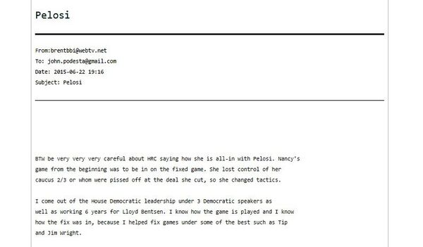 One of the 'Podesta Emails' released by WikiLeaks  - Sputnik International