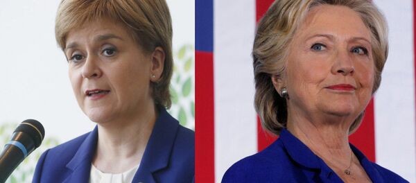 Nicola Sturgeon and Hillary Clinton Nicola Sturgeon and Hillary Clinton - Sputnik International
