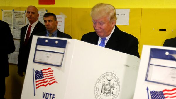 Republican presidential nominee Donald Trump votes at PS 59 in New York, New York, U.S. November 8, 2016 - Sputnik International