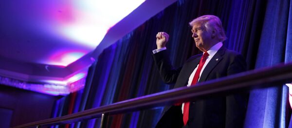 Republican U.S. presidential nominee Donald Trump arrives to address supporters at his election night rally in Manhattan, New York, U.S., November 9, 2016 - Sputnik International