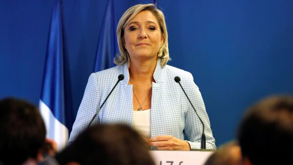 Marine Le Pen, French National Front (FN) political party leader, delivers a statement on U.S. election results at the party headquarters in Nanterre, France, November 9, 2016 - Sputnik International
